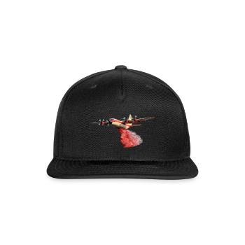 C-130 water bomber - Snapback Baseball Cap - black - Front