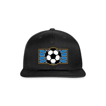 Football Pop Art Logo - Snapback Baseball Cap - black - Front