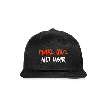 Make Love Not War - Snapback Baseball Cap - black - Front