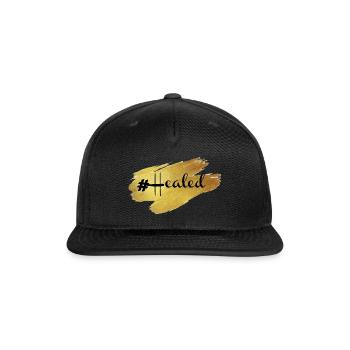 Glow in Gold Healed - Snapback Baseball Cap - black - Front