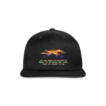 Neon Sunrise Peaks - Snapback Baseball Cap - black - Front