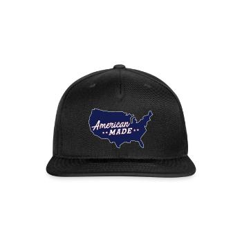 American Made - Snapback Baseball Cap - black - Front