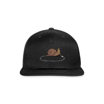Clever Snail - Snapback Baseball Cap - black - Front