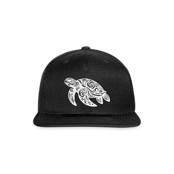 Tribal Magic - Turtle Made Of Ornaments - Snapback Baseball Cap - black - Front