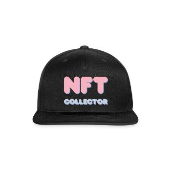 NFT collector cute pastel trending - Snapback Baseball Cap - black - Front