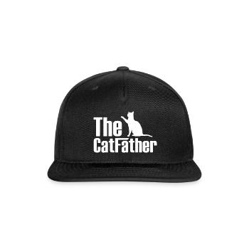 Pet The Catfather Dad Sleeve - Snapback Baseball Cap - black - Front