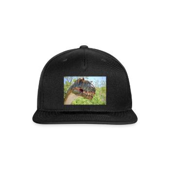 Prehistoric Dinosaur with Sharp Teeth - Snapback Baseball Cap - black - Front