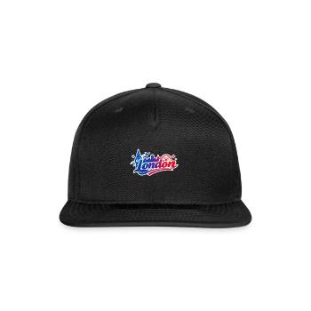 London Skyline Splash - Snapback Baseball Cap - black - Front
