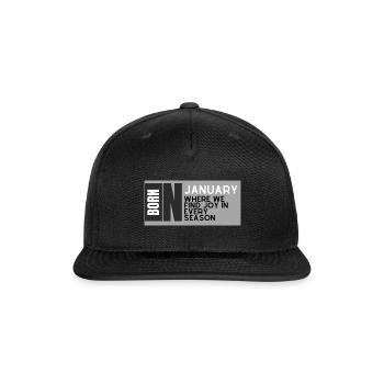 Joyful January - Snapback Baseball Cap - black - Front