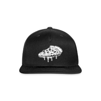 Pizza Slice Pizzeria - Snapback Baseball Cap - black - Front