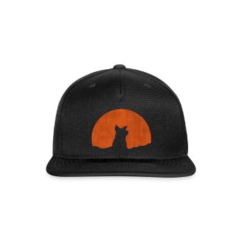 Dog and Sunset - Snapback Baseball Cap - black - Front