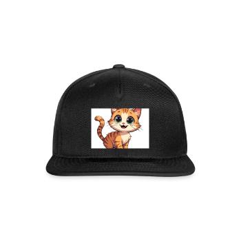 Charming Tabby Smile - Snapback Baseball Cap - black - Front