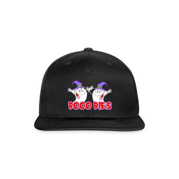 Boogie Ghosts Duo Halloween Booo Bies Tshirt - Snapback Baseball Cap - black - Front