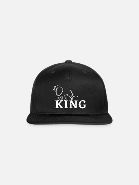 Lion King Wildcat Big Cat Predator Feline Gift - Snapback Baseball Cap - black