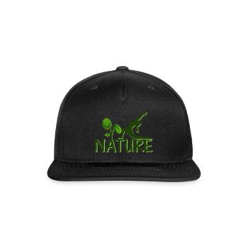 NATURE - Snapback Baseball Cap - black - Front