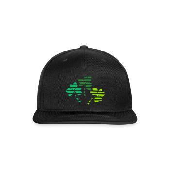 Shamrock design - Snapback Baseball Cap - black - Front