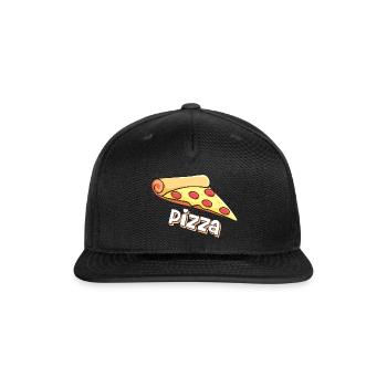 Pizza Slice Pizza Lovers - Snapback Baseball Cap - black - Front