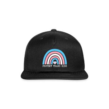 Protect Trans Kids - Snapback Baseball Cap - black - Front
