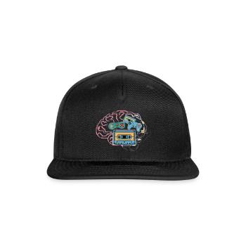 Retro Neural Network - Snapback Baseball Cap - black - Front