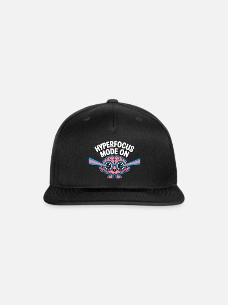 Hyperfocus Mode – ADHD Inspired Minimal Design - Snapback Baseball Cap - black
