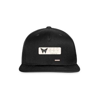 Origami Butterfly Minimalist Japanese Zen Design - Snapback Baseball Cap - black - Front