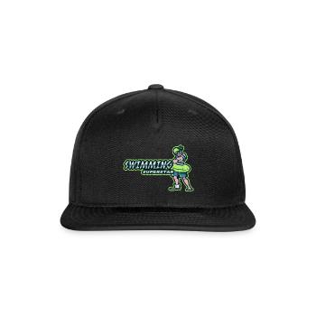 Swimming Superstar | Boy With Swim Ring - Snapback Baseball Cap - black - Front