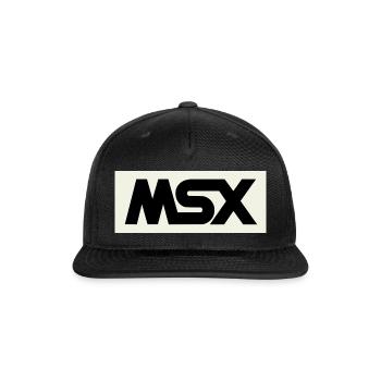 Msx Black Logo Vintage Retro Computer - Snapback Baseball Cap - black - Front