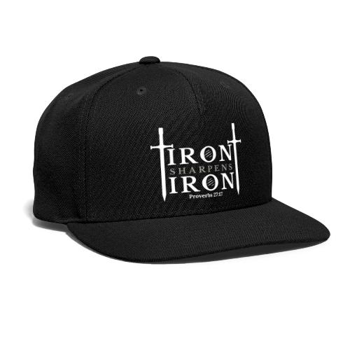 Iron Sharpens Iron - Proverbs 27:17 (White & Grey) - Snapback Baseball Cap