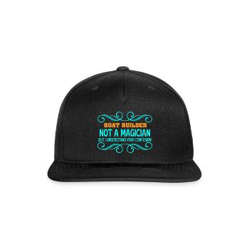 BOAT BUILDER not magican - Snapback Baseball Cap - black - Front