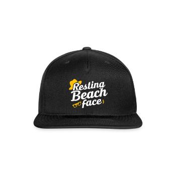 Resting Beach Face: Beach Vibes All Day - Snapback Baseball Cap - black - Front