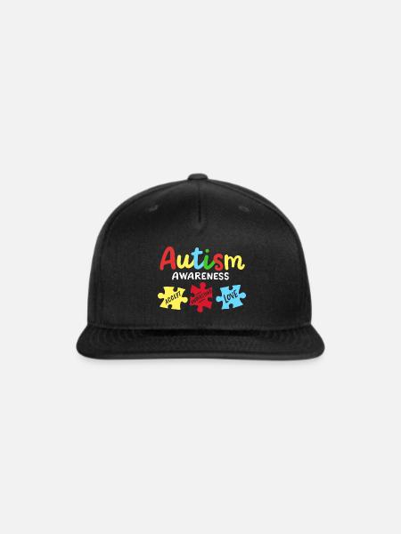 Autism Awareness - Snapback Baseball Cap - black