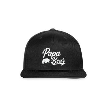 Papa Bear - Snapback Baseball Cap - black - Front