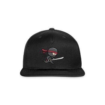 Running Ninja - Snapback Baseball Cap - black - Front