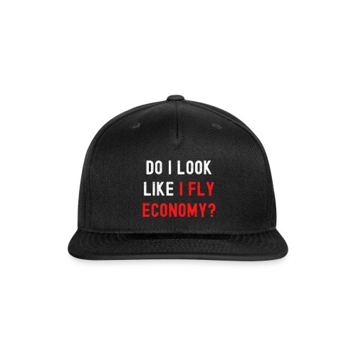 Do I Look Like I Fly Economy, Distressed Red White - Snapback Baseball Cap