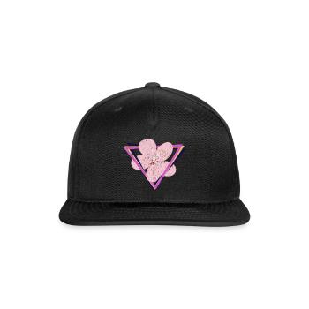 Vaporwave Cherry Blossoms - Snapback Baseball Cap - black - Front