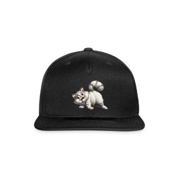 Funny Cat - Snapback Baseball Cap - black - Front