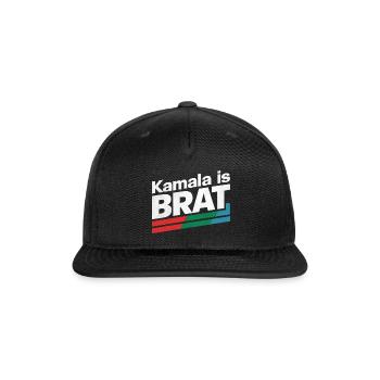 Kamala Is Brat - Snapback Baseball Cap - black - Front