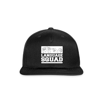 ASL Interpreter Sign Language - Snapback Baseball Cap - black - Front
