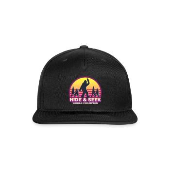 Bigfoot Hide amp Seek World Champion - Snapback Baseball Cap - black - Front