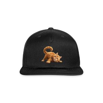 Funny Cat - Snapback Baseball Cap - black - Front