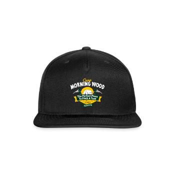 Morning Wood Camp Logo - Snapback Baseball Cap - black - Front