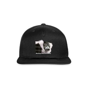 Monkey_Pet_Are_Lovely - Snapback Baseball Cap - black - Front