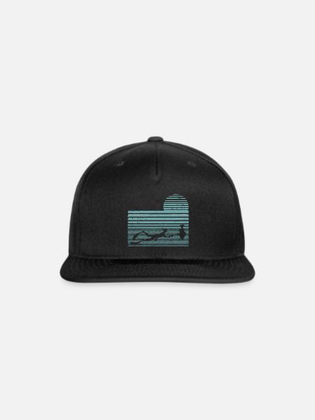 Spearfishing Underwater - Snapback Baseball Cap - black