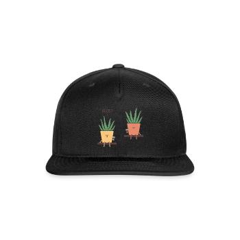 Aloe green - Snapback Baseball Cap - black - Front