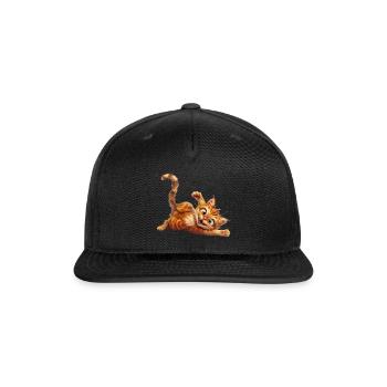 Funny Cat - Snapback Baseball Cap - black - Front