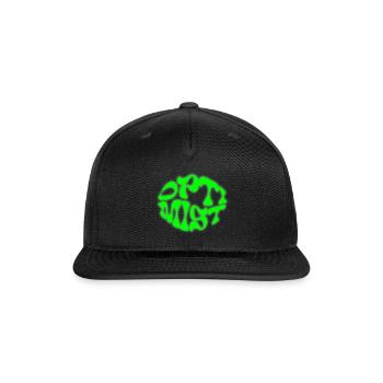 Fiery Green Abstract Optimist Design - Snapback Baseball Cap - black - Front