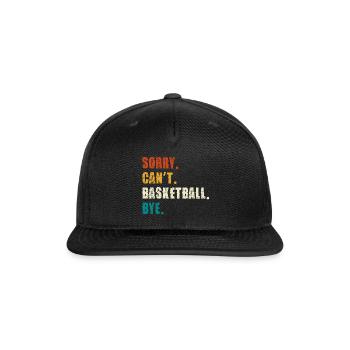 Basketball Farewell Distressed Typography - Snapback Baseball Cap - black - Front