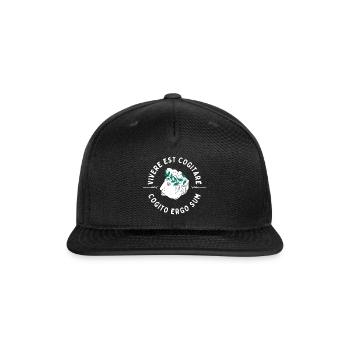 Cogito Ergo Sum Latin Quote - Snapback Baseball Cap - black - Front