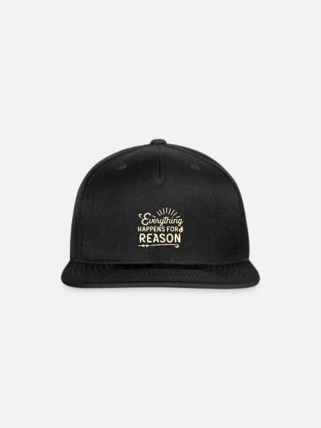 Everything happens for a reason - Snapback Baseball Cap - black