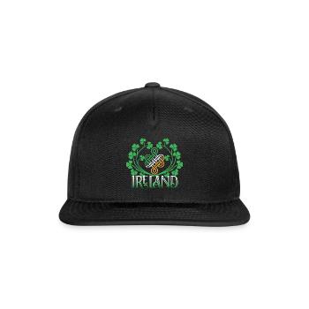 IRELAND SHAMROCK - Snapback Baseball Cap - black - Front